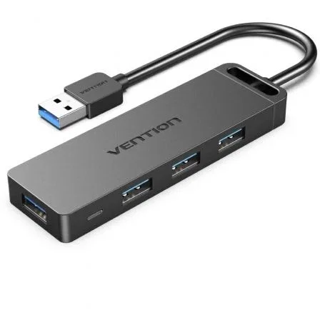 Vention Hub USB 3.0 de 4 puertos con Micro USB PD - Gris Vention Hub USB 3.0 de 4 puertos con Micro USB PD - Gris